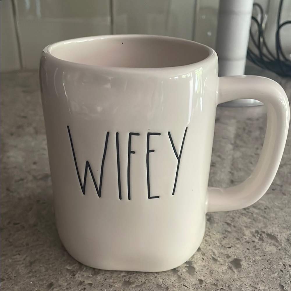 Rae Dunn White Ceramic Mug Wifey